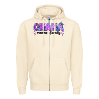 Sandshell ohana means family with stitch Zipper Hoodie - texasbilliewilder