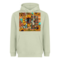 Matcha cross sunflower butterfly Heavyweight Hoodie - JahusDesignShop