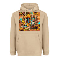 Mushroom cross sunflower butterfly Heavyweight Hoodie - JahusDesignShop