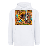 White cross sunflower butterfly Heavyweight Hoodie - JahusDesignShop