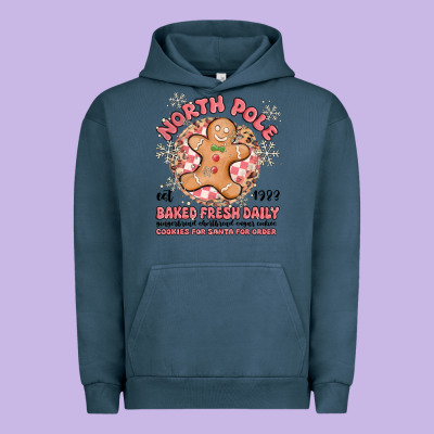 North Pole Baked Fresh Daily Urban Hoodie Designed By Maliassmallbusiness