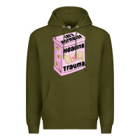 Army Green let's normalize healing trauma Premium Hoodie - MaliasSmallBusiness