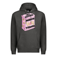 Charcoal Heather let's normalize healing trauma Premium Hoodie - MaliasSmallBusiness