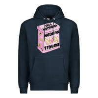 Navy let's normalize healing trauma Premium Hoodie - MaliasSmallBusiness