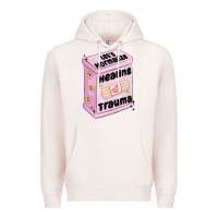 Pale Pink let's normalize healing trauma Premium Hoodie - MaliasSmallBusiness