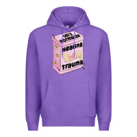 Purple let's normalize healing trauma Premium Hoodie - MaliasSmallBusiness