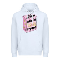White let's normalize healing trauma Premium Hoodie - MaliasSmallBusiness