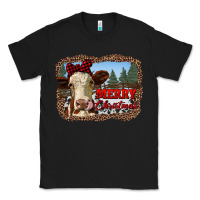 Black merry christmas heifer cow with farm Classic Tee - RanaPortraitStore