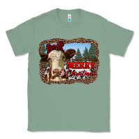Sage merry christmas heifer cow with farm Classic Tee - RanaPortraitStore