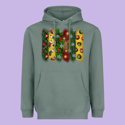 Christmas Brushstroke Heavyweight Hoodie Designed By Bundleandbundleshop