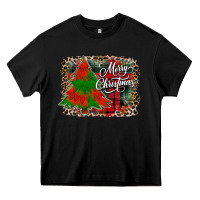 Black merry Christmas trees Heavy Core Tee - CowhideDigitalArt