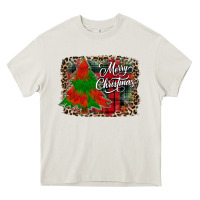 Cream merry Christmas trees Heavy Core Tee - CowhideDigitalArt