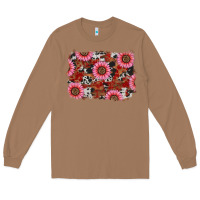 Toasted Coconut valentine's day sunflowers leopard cowhide background Long Sleeve Tee - RanaPortraitStore