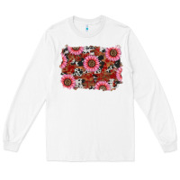 White valentine's day sunflowers leopard cowhide background Long Sleeve Tee - RanaPortraitStore