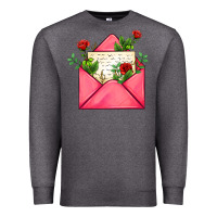 Charcoal Heather pink letter Premium Sweatshirt - AdoDesignShop