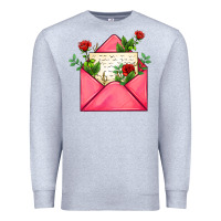 Heather Grey pink letter Premium Sweatshirt - AdoDesignShop