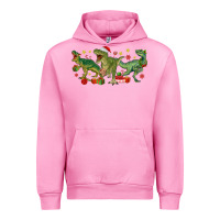 Fuchsia Pink christmas dinosaurs Urban Hoodie - MaliasSmallBusiness