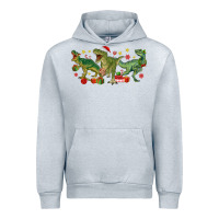 Heather Grey christmas dinosaurs Urban Hoodie - MaliasSmallBusiness