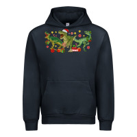 Navy christmas dinosaurs Urban Hoodie - MaliasSmallBusiness