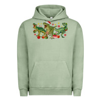 Pigment Oil Green christmas dinosaurs Urban Hoodie - MaliasSmallBusiness