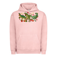 Pigment Salmon christmas dinosaurs Urban Hoodie - MaliasSmallBusiness