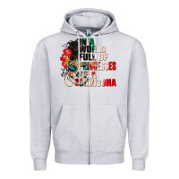 Heather Grey in a world full of princesses be a chingona Zipper Hoodie - CTS Tumbler Store