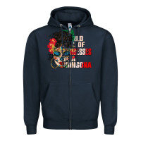 Navy in a world full of princesses be a chingona Zipper Hoodie - CTS Tumbler Store