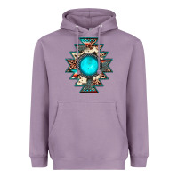 Lavender aztec leopard turquoise gemstone Heavyweight Hoodie - JahusDesignShop