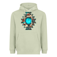 Matcha aztec leopard turquoise gemstone Heavyweight Hoodie - JahusDesignShop