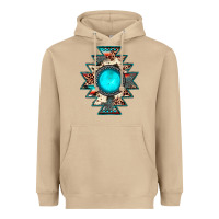Mushroom aztec leopard turquoise gemstone Heavyweight Hoodie - JahusDesignShop