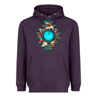 Plum aztec leopard turquoise gemstone Heavyweight Hoodie - JahusDesignShop