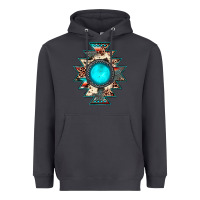 Smoke aztec leopard turquoise gemstone Heavyweight Hoodie - JahusDesignShop
