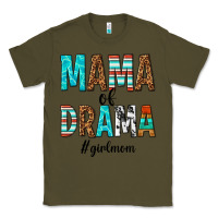 Army Green mama of drama girl mom Classic Tee - texasbilliewilder