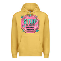 Antique Gold stop no energy vampires allowed Premium Hoodie - MaliasSmallBusiness