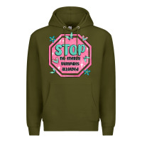 Army Green stop no energy vampires allowed Premium Hoodie - MaliasSmallBusiness