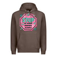 Coffee stop no energy vampires allowed Premium Hoodie - MaliasSmallBusiness
