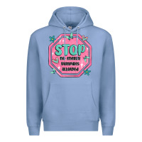 Colony Blue stop no energy vampires allowed Premium Hoodie - MaliasSmallBusiness