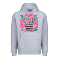 Heather Grey stop no energy vampires allowed Premium Hoodie - MaliasSmallBusiness