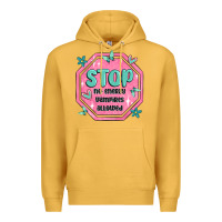 Mustard stop no energy vampires allowed Premium Hoodie - MaliasSmallBusiness