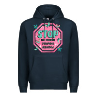 Navy stop no energy vampires allowed Premium Hoodie - MaliasSmallBusiness