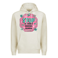 Oatmeal Heather stop no energy vampires allowed Premium Hoodie - MaliasSmallBusiness