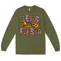 Army Green let s fiesta Long Sleeve Tee - Zillion Design Studio
