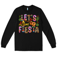 Black let s fiesta Long Sleeve Tee - Zillion Design Studio
