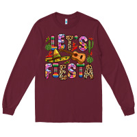 Burgundy let s fiesta Long Sleeve Tee - Zillion Design Studio