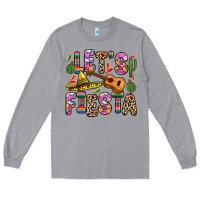 Heather Grey let s fiesta Long Sleeve Tee - Zillion Design Studio