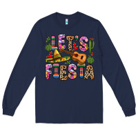 Navy let s fiesta Long Sleeve Tee - Zillion Design Studio