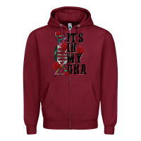 Burgundy its in my dna Zipper Hoodie - CTS Tumbler Store