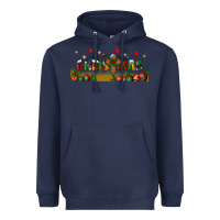Navy christmas with christmas cross libbey glass Heavyweight Hoodie - BundleAndBundleShop