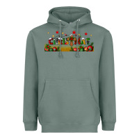Sage christmas with christmas cross libbey glass Heavyweight Hoodie - BundleAndBundleShop