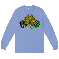Colony Blue st patricks day shamrock gold Long Sleeve Tee - RanaPortraitStore